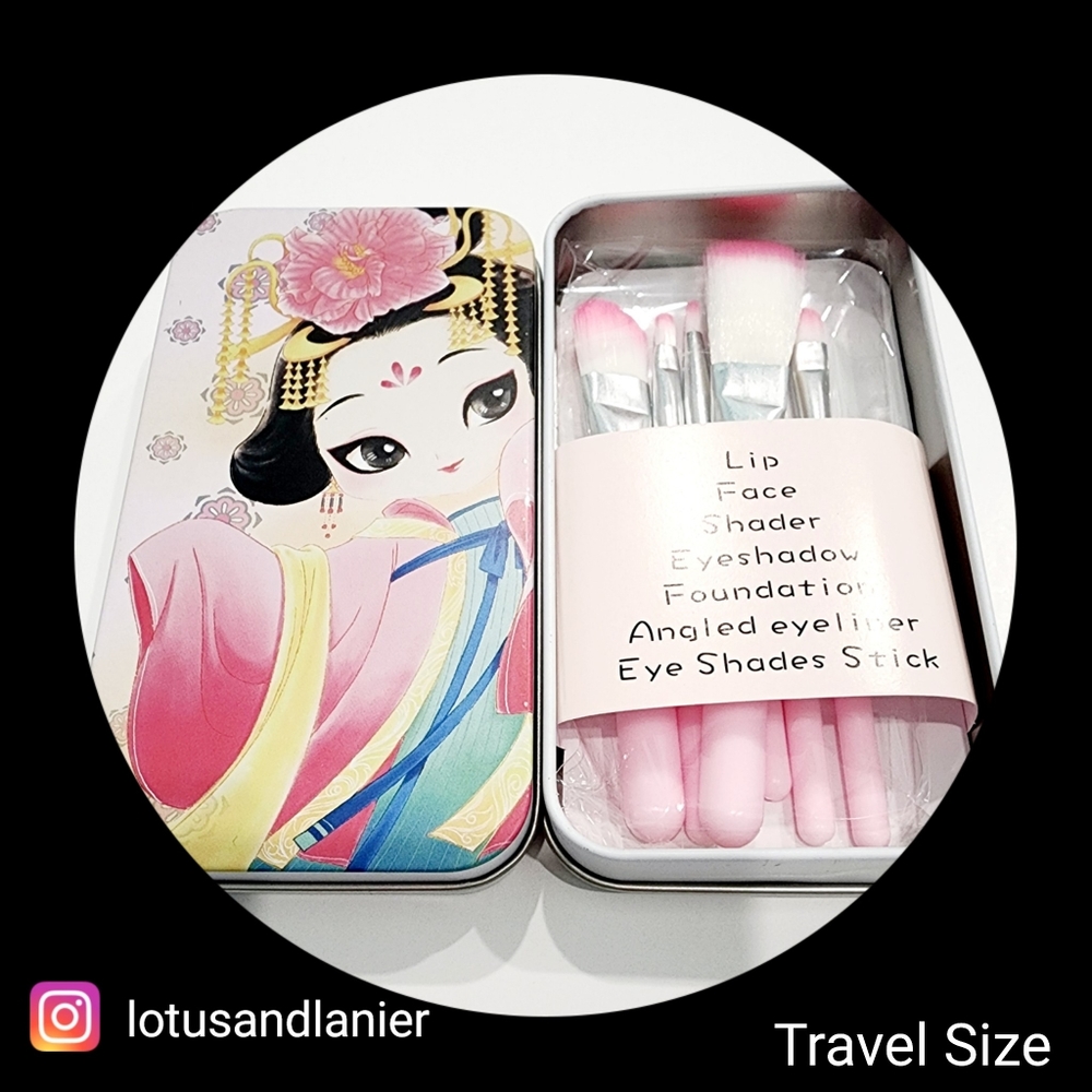 Geisha Travel Size Make-Up Brush set of  7 brushes